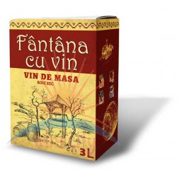 CRAMA HERMEZIU Fantana cu Vin Rose. Vin rose sec Bag in Box 3L.