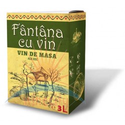 CRAMA HERMEZIU Fantana cu Vin Alb. Vin alb sec Bag in Box 3L.