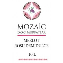 Vin JIDVEI Bag in Box Mozaic Merlot vin rosu demidulce 10L BIB.