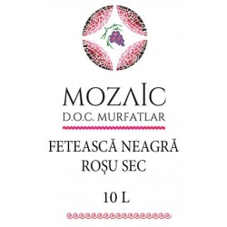 Vin JIDVEI Bag in Box Mozaic Feteasca Neagra vin rosu sec 10L BIB.