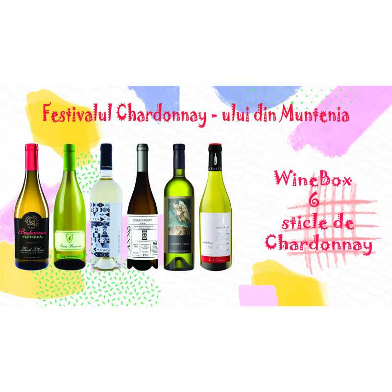 WineBox - Festivalul Chardonnay-ului din Muntenia. Pachet 6 sticle Chardonnay,
